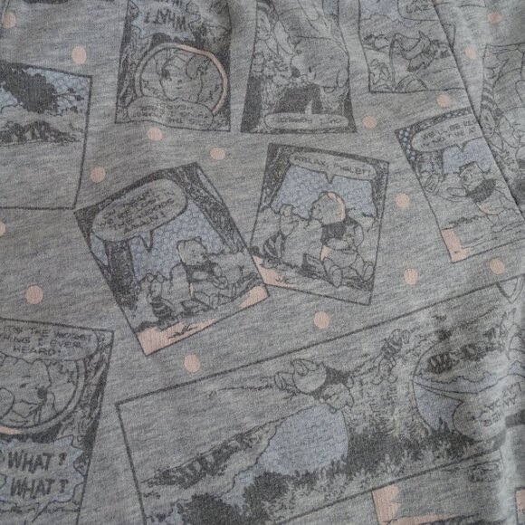 Disney Winnie The Pooh Pajama Lounge Pants Women Size L 12 14 Heather Grey FLAW - Picture 3 of 14